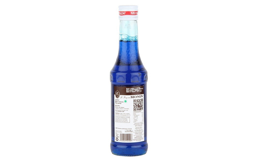 Monin Curacao Bleu Syrup   Bottle  250 millilitre